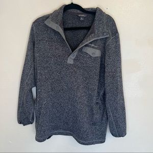 Eddie Bauer Men’s Grey Quarter Zip Pullover